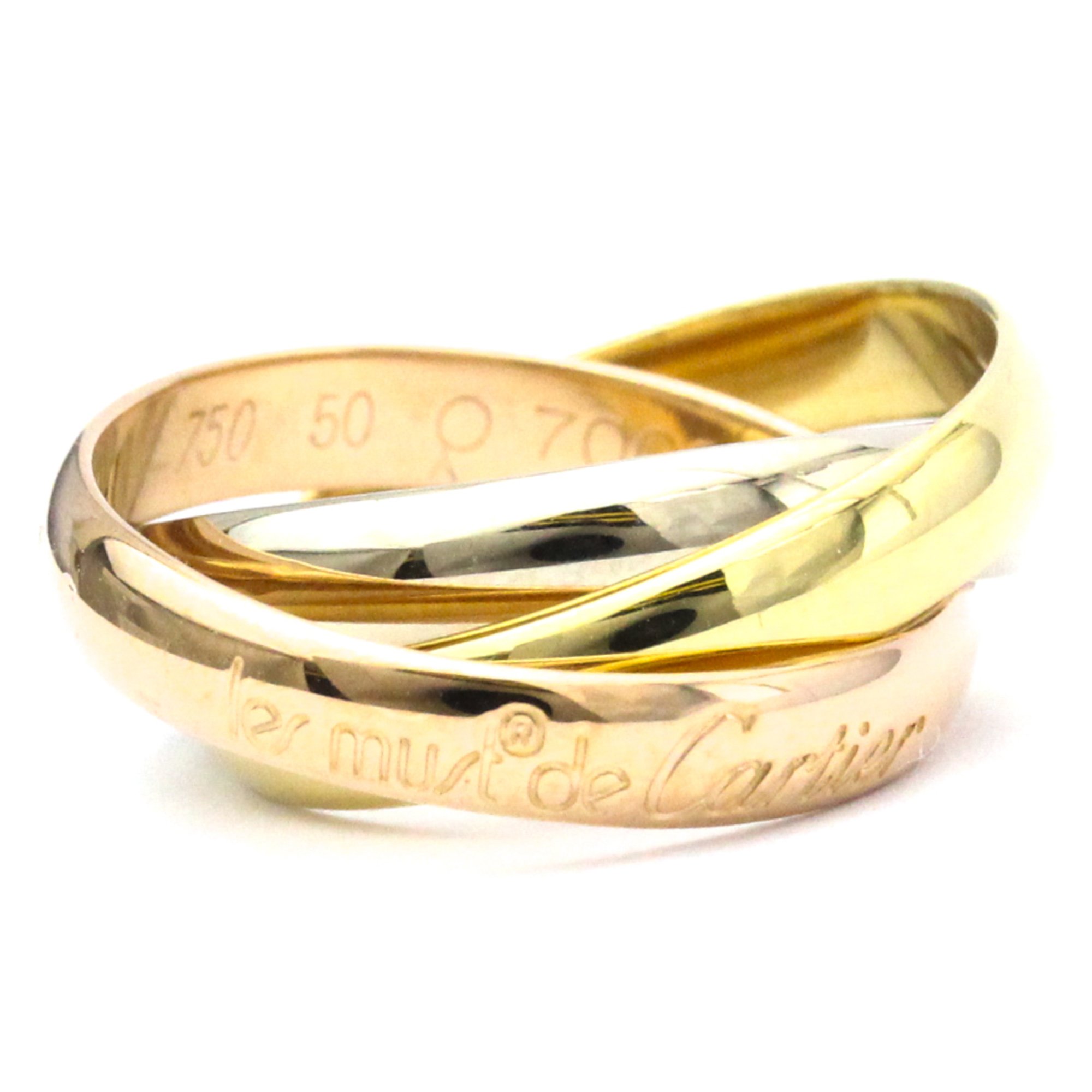 Cartier Trinity Pink Gold 18kWhite Gold 18kYellow Gold 18k Band Ring